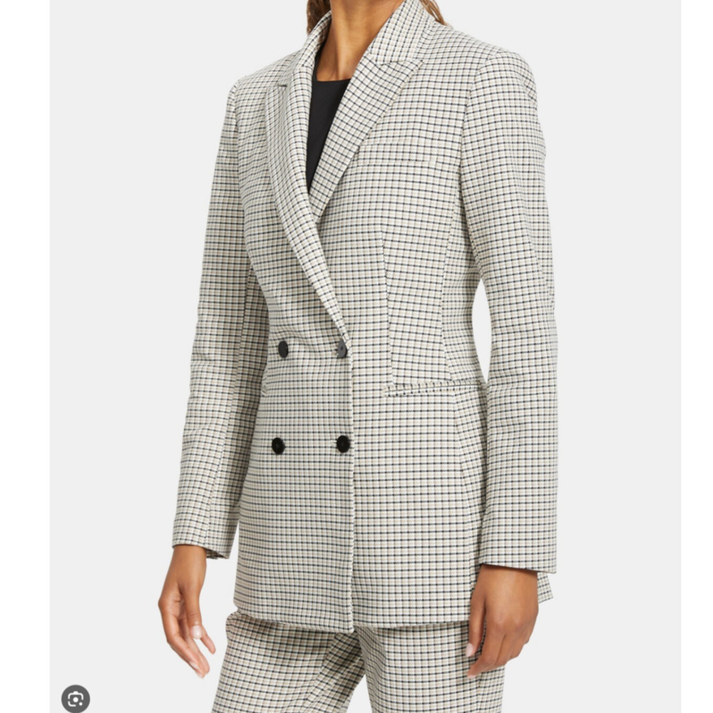 Theory Power Jacket In Checked Nylon - image 1